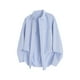 thumbnail image 3 of Blusa y camisa de manga larga con cuello vuelto para hombre, color liso, con botones y cuello vuelto, cárdigan de manga larga, blusa de poliéster para hombre, 3 of 5