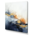 thumbnail image 2 of Designart "Fluid Harmony Painting in Blue and Yellow I" Abstract Canvas Wall Art - Modern Blue Abstract Painting Entryway Wall Art Print, 2 of 6
