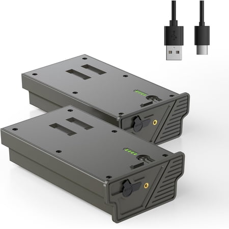 New Reveal Lithium Battery Compatible with Cellular Trail Camera Ultra Pro 3.0 X X Pro Gen 2.0 XB SK,Upgraded 6000mAh LED Meter & Solar Charging - 2 Pack