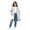 White, variant on Shadoumai Long Hoodies for Girls Cute Fashion Long Sleeve Oversized Zip up Hooded Kids Sweatshirt Trendy School Preppy Clothes