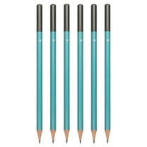 Uxcell B Drawing Pencils for Sketching, 6PCS Sketch Pencils for Drawing Art Pencils Graphite Wood Pre-sharpened for Drawing Sketching Artist, Hexagonal, Black Refill, Green/Black Pole