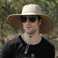 thumbnail image 3 of Scala Sun Hats for Women Wide Brim Straw Fashion Hat Outdoor Protection Packable Bucket Hat Beach Vacation Sun Hat Beige One Size, 3 of 3