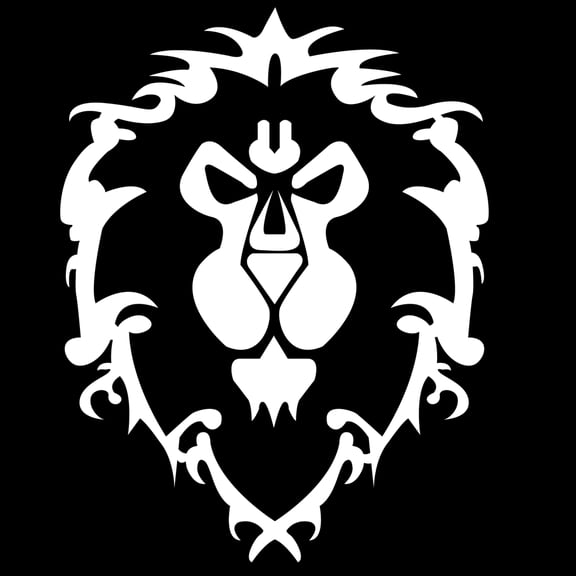Alliance Lion World Of Warcraft Inspired Decal Sticker | 6.5-Inches By 4.6-Inches | White Vinyl