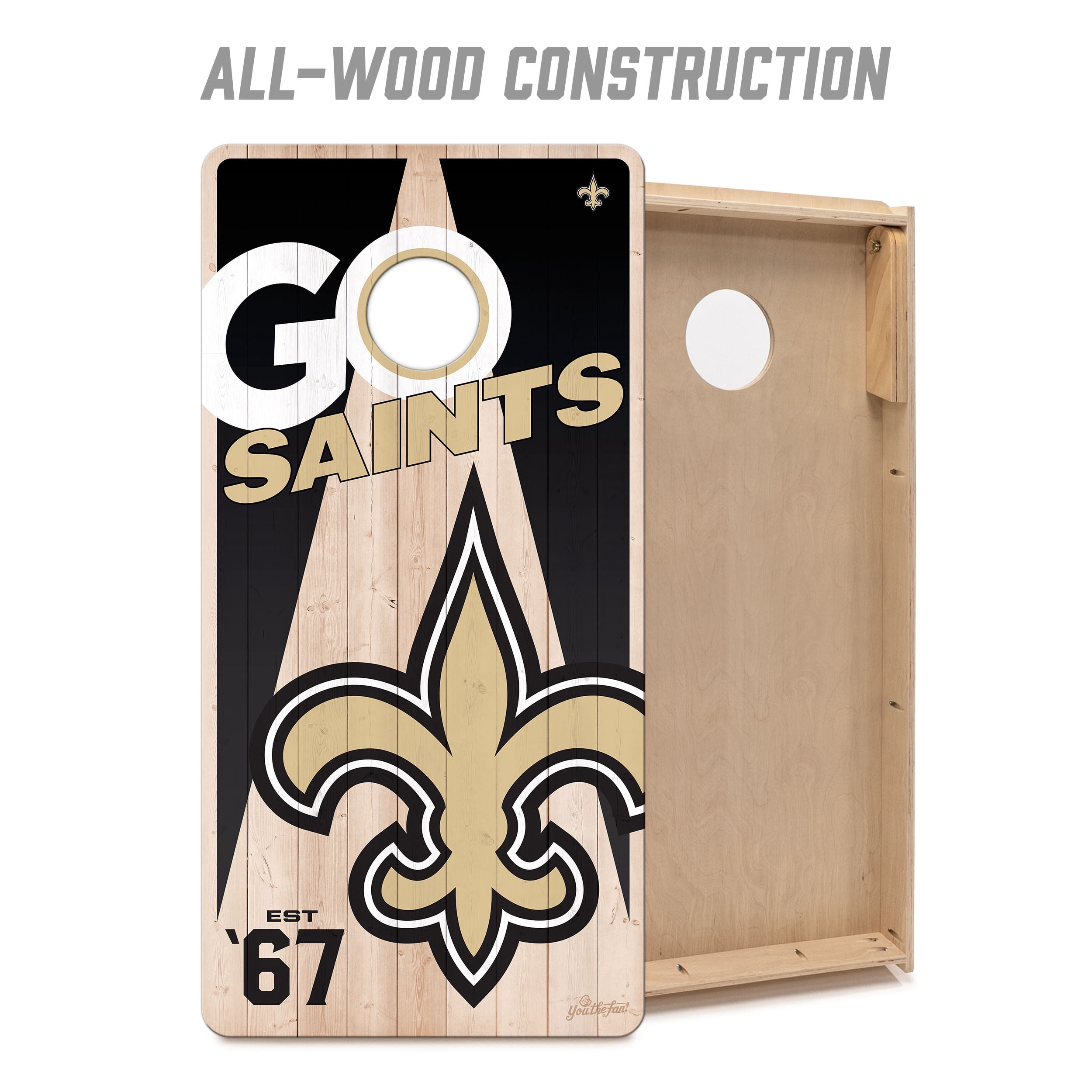 YouTheFan NFL New Orleans Saints 2' x 4' Cornhole Game No Bags