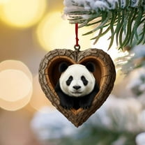 Fwttom Animal Christmas Tree Ornaments - Adorable Creatures 2D Flat Hanging Holiday Vacation Party Christmas Decorations, Lovely Gift for Family Friends