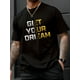 thumbnail image 1 of Camiseta gráfica "Dynamic Duo" Dream Chaser para hombre: informal y deportiva, de manga corta, mezcla de poliéster, cuello redondo y opaca., 1 of 4