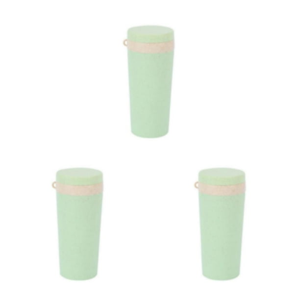 Monstrate Botella deportiva de trigo con tapa Hervidor de té de la leche Estilo simple Coche Hogar Vaso Vaso para viajes al aire libre Camping Type1 NO1