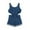 Dark Blue, variant on QUDDERR Infant Baby Cute Denim Jumpsuit Short Overalls Jeans Set Toddler Summer Bodysuit Shorts Fashion Outfits for 0 Month -3 Years