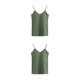 thumbnail image 3 of Minnieouse Chaleco Camiseta sin mangas Correa ajustable Camisones amigables con la piel Ropa Tops Camisa de fondo Buena elasticidad Todo-fósforo Verde SG 2piezas, 3 of 6