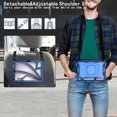 thumbnail image 5 of Dteck Kids Case for iPad Air 11 inch 2024,iPad Air 11 inch 2025 Heavy Duty Silicone Case Hand Grip 360° Rotatable Stand Shockproof Kickstand Cover with Shoulder Strap,Navy/Blue, 5 of 8