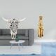 thumbnail image 2 of Arte Colgante De Pared Con Cabeza De Toro Tribal Y Escultura De Guepardo Dorado, Adorno Decorativo Para Centro De Mesa, Para Oficina, Granja, Dormitorio, Decoración Del Hogar., 2 of 8