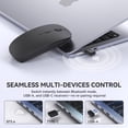 thumbnail image 2 of RaceGT Bluetooth Mouse for MacBook Pro/Air, Wireless Rechargeable Portable Silent Mouse for Laptop, BT5.4 & USB C & USB A Tri-Mode Cordless Mice for MacBook, Mac, PC, Desktop and Multi-Device-Black, 2 of 7