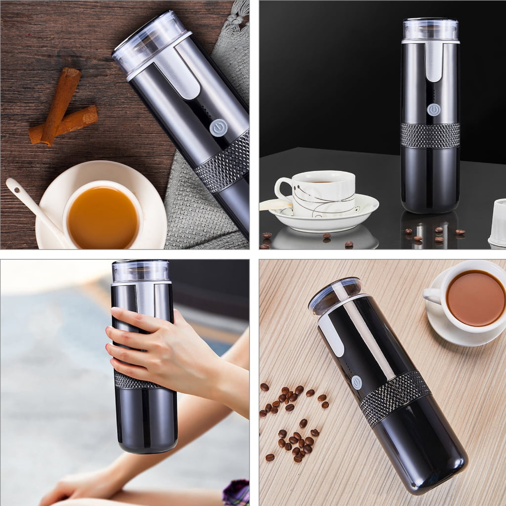 Portable Car Instant Capsule Espresso Maker Pod-Coffee Machine Brewing Coffee Maker USB Charging Fit for Outdoor Camping