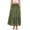 Green, variant on Womens Summer Casual Elegant Smock Layered Tiered Maxi Skirt High Waisted A Line Flowy Long Skirts with Pockets