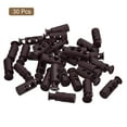 thumbnail image 3 of Unique Bargains 30Pack 4mm Cord Lock Plastic Double Hole Spring Toggle Stoppers, Dark Brown, 3 of 5