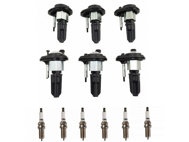 A-Premium Set of Ignition Coil Pack and Iridium Spark Plugs Compatible  with Chevrolet Trailblazer 2002-2005  GMC Canyon 2004-2006, E 