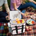 thumbnail image 5 of FORMRS Insulated Cooler Bag 24 Cans Capacity Soft Leakproof Lunch Box with Side Pockets, Hand Drawn Hearts, 5 of 7
