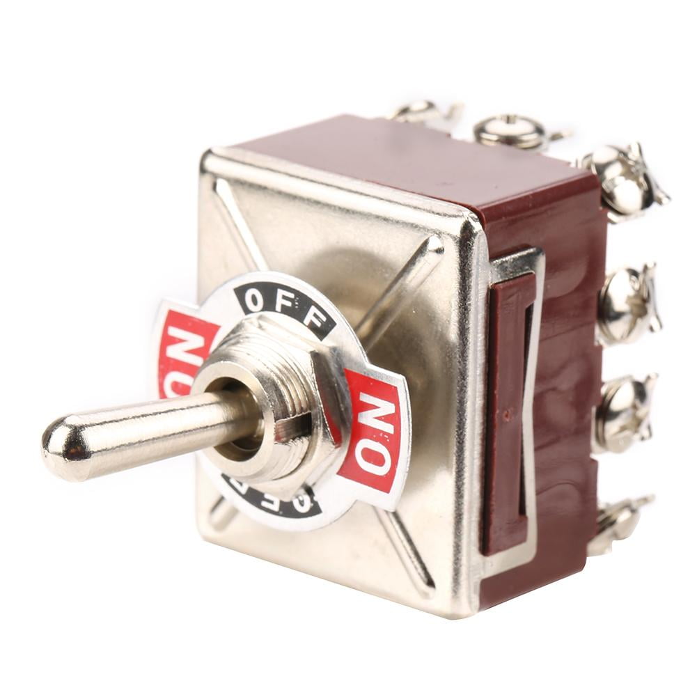 Toggle Switch 3 Position 12 Pin 4PDT ON-OFF-ON 10A/380VAC 15A/250VAC PD 