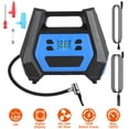 thumbnail image 5 of Portable Air Compressor Tire Inflator TeqHome 150 PSI 120W Max Power 12V DC 2-Way Power Supply Tire Pump with Digital Display Inflatable Nozzle Needle Fuse for Bikes Cars Motorcycles Balls, 5 of 9