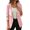 Brown, variant on Open Front Blazer for Women Lightweight Waterfall Lapel 3/4 Rushed Sleeve Cuit Coat Dressy Casual Solid Color Work Outerwear XXL