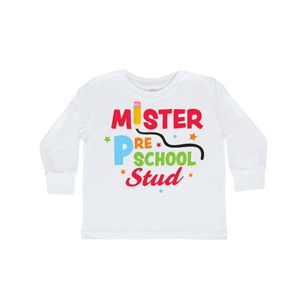 

Inktastic School Mister Preschool Stud Gift Toddler Boy Girl Long Sleeve T-Shirt