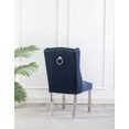 thumbnail image 4 of CHAISES K-LIVING FILA EN VELOURS TOUFFETÉ DE COULEUR BLEUE AVEC PIEDS EN ACIER INOXYDABLE ET POIGNÉE ARRIÈRE ROBUSTE (2 CHAISES), 4 of 4