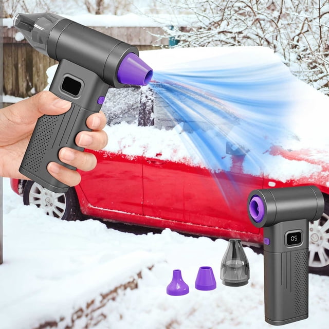COM1950s Portable Handheld Turbo Fan,High Speed Blower for Car Cleaning,Camping Air Duster,Usb Rechargeable Battery Powered Mini Air Blaster for Dusting,Drying,Outdoor Use