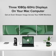 Plugable 14-in-1 USB C Docking Station with 4x HDMI, Quad Dock with 100W Charging