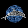 thumbnail image 2 of LA Pop Art Men's Premium Blend Word Art T-shirt - Species of Dolphin, 2 of 2