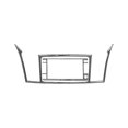thumbnail image 1 of Pegatina para panel de pantalla de navegación de coche yuxing fibra de carbono negra 2008-2015, 1 of 5