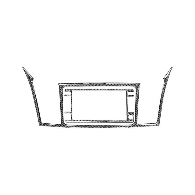 Pegatina para panel de pantalla de navegación de coche yuxing fibra de carbono negra 2008-2015
