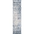 thumbnail image 1 of Unique Loom Bohemian Trellis Tribal Area Rug 2' x 8' Runner Blue/Ivory, 1 of 1