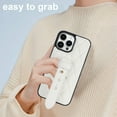 thumbnail image 5 of Jiahe Cover for iPhone 12 Pro Max, Slim Soft with Adjustable Wristband Kickstand Case,Anti-Scratch Rugged Shockproof PU Leather Cover Protective Cover, white, 5 of 8