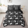 thumbnail image 2 of jejeloiu Cartoon Game Console 7pcs Bedding Comforter Set,Kids Gamepad Controller Queen Bedding Sets,3D Video Games Queen Sheet Sets For Teens,Luxury Bedroom Decor Reversible, 2 of 8