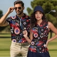 thumbnail image 2 of Aplkyhs 4th of July Funny Couple Golf Shirts Racerback Design Golf Tank Top Lightweight Athletic Sleeveless Shirts Machine Washable for Yoga or Daily Wear Quick Dry, 2 of 6