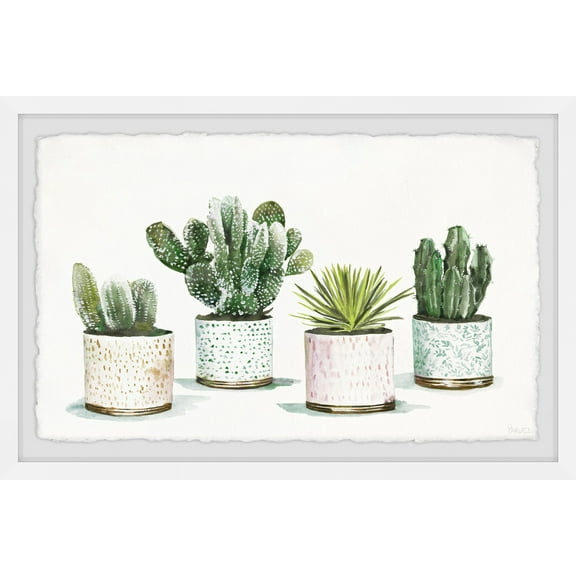 Parvez Taj Pretty Pots Cact Framed Wall Art