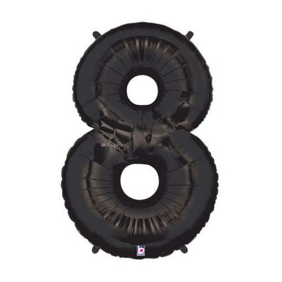 Burton & Burton 40" Number 8 Shape Black Balloon