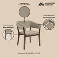 thumbnail image 4 of Fauteuil Moderne Blake en Faux Mohair de Bois, en Lin, 4 of 8