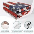 thumbnail image 4 of Full Quilt Set 78''x90'', American Flag Lightweight Bedspread Coverlet Set with 2 Pillow Shams, Red Blue Star Stripes Rustic Farmhouse Wood Breathable All Season Quilt Bedding for Bedroom/Guest Room, 4 of 9
