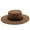Coffee, variant on Elegant Round Top Fedora with Bow Wide Brim Jazz Hat for Men & Women Felt Cloche