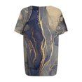 thumbnail image 5 of Fiudx Ofertas Del Día Camisetas Holgadas de Manga Corta con Cuello En V Informales con Estampado de Moda para Mujer, 5 of 5