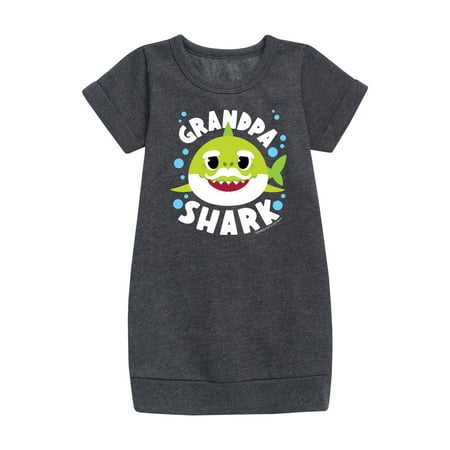 Baby Shark – Grandpa Shark – Toddler And Youth Girls Fleece Dress