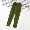 thumbnail image 6 of Uniform Pants for Boys Pull on New Children Dress Pants for Girls Boys Flat Front School Uniform Pants Elastic Twill Pull on Suit Pant Trousers Army Green 5 Years, 6 of 7