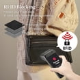 thumbnail image 4 of Bolso bandolera para mujer pequeño de cuero genuino negro, 4 of 7
