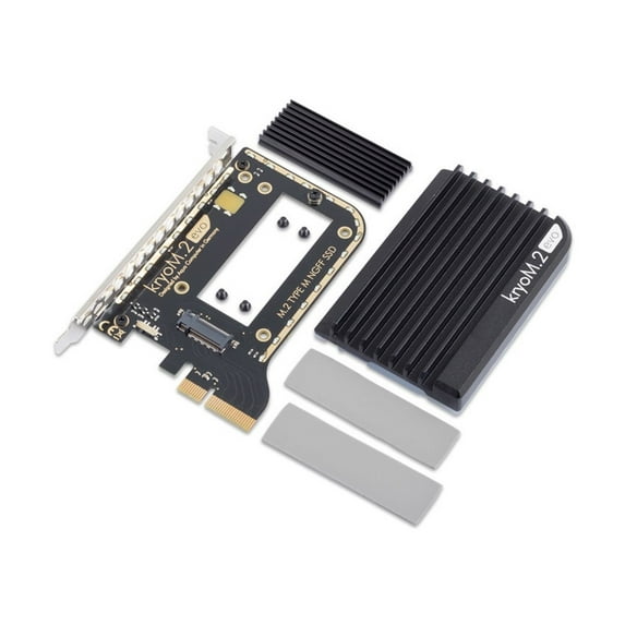 Aquacomputer KryoM.2 Evo PCIe 3.0 x4 Adapter for M.2 NGFF SSD, M-Key with Passive Heatsink
