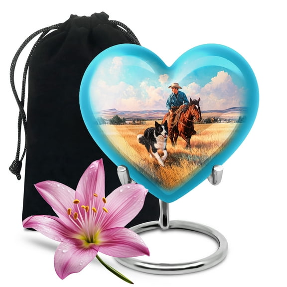 KARYLIZ Cowboys Funeral Urns For Adult Ashes Men, Urn for Ashes, Large Urns for Human Ash Container, Funeral & Burial Cremation for Adult, Decorative Gift for Mother
