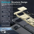 thumbnail image 3 of KOMI Case Compatible with Google Pixel 9/9 Pro Built in Slide Camera Lens Cover+Screen Protector+Finger Ring Holder Kickstand,Heavy Duty Shockproof Full Body Protective Phone Cover, Gold, 3 of 5