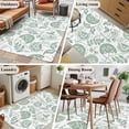 thumbnail image 6 of Farmhouse Floral Washable Area Rug 4 x 6 ft Fruit Green Pastoral Botanical Country Rustic , Soft Non Slip Rugs Stain Repellent Indoor Felt Carpet for Living Dining Room Bedroom Home Office, 6 of 9
