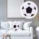 thumbnail image 4 of BRIGHTFUFU Cojín redondo de fútbol de peluche, cojín de sofá flexible, 4 of 7