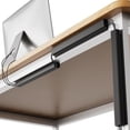 thumbnail image 3 of 4 Pack Cable Management Under Desk- J Channel Cable Raceway, 62.8'' Cord Cover Hider- Self Adhesive Cord Cable Organizer for Desk Wire Management- Cable Management Tray, 4X15.7'', Black Black Black, 3 of 5